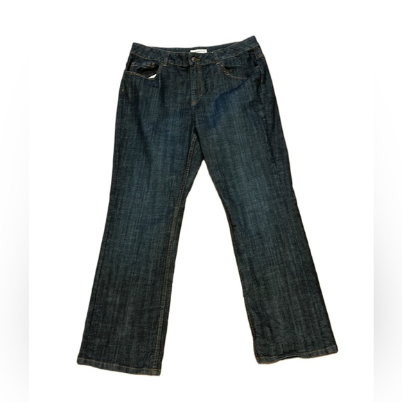 Womens Coldwater Creek Jeans with Embroidered Back Pockets Size Petite 16 - Picture 1 of 3